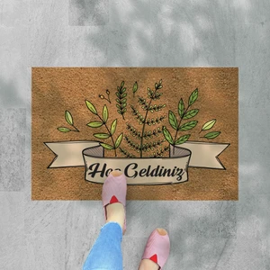 M&H Quality Hoş Geldiniz Yazılır Temalı Coco Görünümlü Dekoratif Dış Kapı Önü ve Iç Mekan Paspası