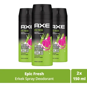 Erkek Deodorant & Bodyspray Epic Fresh 48 Saat Etkileyici Koku 150 ml X3 Adet