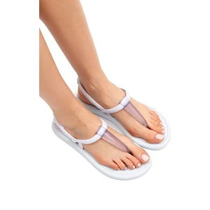 Glossy Kadın Sandalet Beyaz 35/42