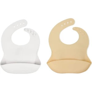 Bebek Silikon Mama Önlüğü ( 2 Adet), Silikon Yemek Önlüğü, Ayarlanabilir Silikon Önlük