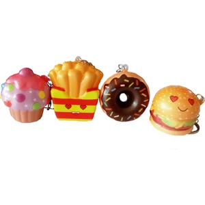 Ct Toys (4 Adet ) Anahtarlıklı Squishy Seti Farklı Modellerde Ufak Boy Sukuşi Oyunu 4 Lü set 5-6 cm