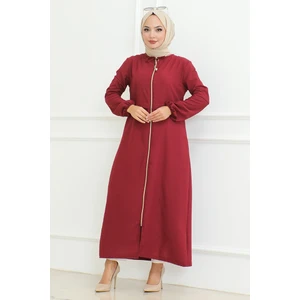 Baler Boydan Fermuarlı Ferace 1120 - Bordo
