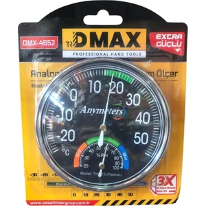 Analog Termometre Isı ve Nem Ölçer (Siyah)