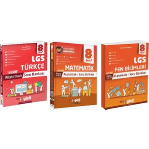 Gizli Yayınları 8. Sınıf LGS Türkçe Soru Bankası - Matematik Soru Bankası - Fen Bilimleri Alıştırmalı Soru Bankası