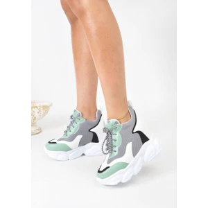 Içten Yüksek Topuklu Kadın Spor Ayakkabıı Yükseklik [10] cm