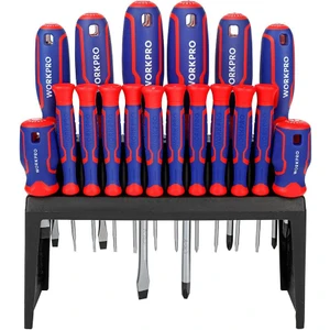 WP200506 18 Parça Duvar Askı Aparatlı Profesyonel Cr-V Manyetik Tornavida Seti