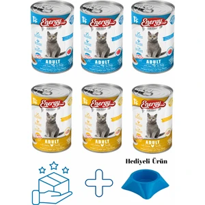 Ton Balıklı Yaş Konserve 400 gr Tavuklu Yetişkin Kedi Maması 400 gr - 3'er Adet