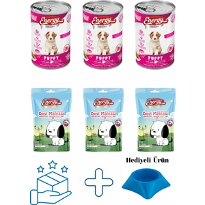 Kuzu Etli Yavru Yaş Konserve Köpek 400 gr Dostluk Maması 125 gr - 3'er Adet