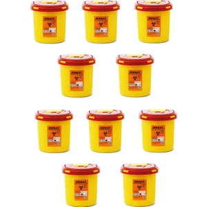 Afacan Plastik Tıbbi Atık Kovası 1.3 Lt - 10 Adet