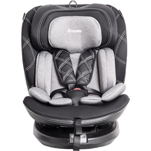 Ultimate 360 ° Dönebilir Yatabilir 0-36 Kg Deri Oto Koltuğu ISOFIX/SIP/LATCH Gri