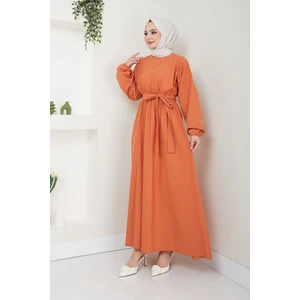 Beli Lastikli Terikoton Elbise 2683