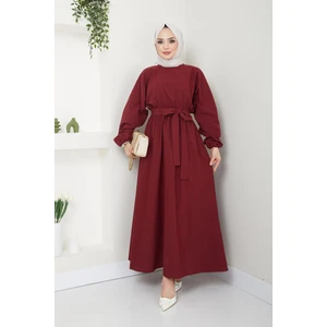 Beli Lastikli Terikoton Elbise 2683