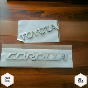 Çakır Grup Ithal Toyota Corolla Bagaj Yazısı 2'li Takım 2003 - 2017 Modeller Arası Uyumludur - Ithal