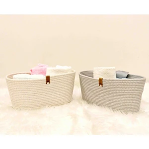 Antioch Art and Design Çok Amaçlı İkili Sepet Organizer Hasır Banyo Makyaj Çorap Havlu Düzenleyici