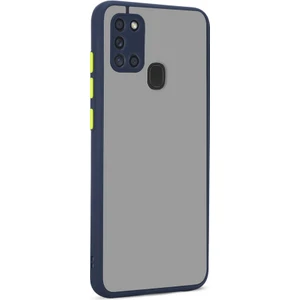 Samsung Galaxy A21S Kılıf Hux Arkası Buğulu Sert Mika