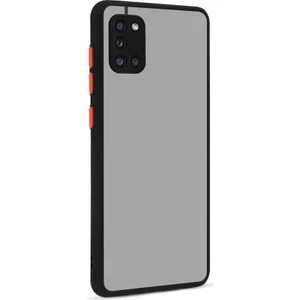 Samsung Galaxy A31 Kılıf Hux Arkası Buğulu Sert Mika + Ekran Koruyucu