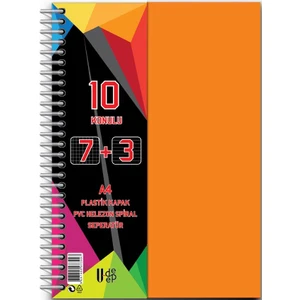 7+3+1 Ayraçlı Defter 11 Konulu 225 Yaprak 1 Adet 7 Kareli 3 Çizgili 1 Çizgisiz Spralli Plastik Kapak Seperatörlü