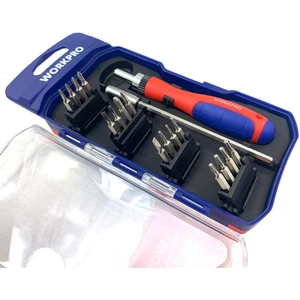 WP200516 18 Parça Profesyonel Cr-V Cırcırlı Hassas/elektronikçi Bits Tornavida Seti