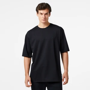 Nautıca Erkek Siyah Oversize T-Shirt V45007T.0TB