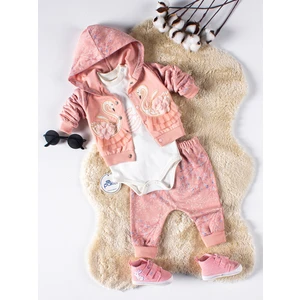 Kız Bebek Takım 0-6 Ay Koyu Pembe