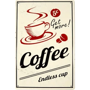 Koleksiyon Get More Coffee Metal Plaka Levha 20X30CM