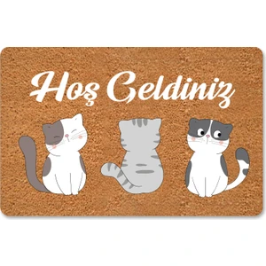 M&H Quality Dijital Baskılı Kapı Önü Paspas Hoşgeldiniz Yazılı Desenli Çok Amaçlı Iç ve Dış Kapı Önü Paspas I Mutfak ve Lavabo Uygundur