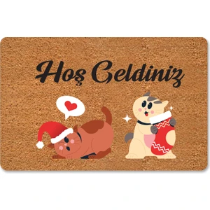 M&H Quality Dijital Baskılı Kapı Önü Paspas Hoşgeldiniz Yazılı Desenli Çok Amaçlı Iç ve Dış Kapı Önü Paspas I Mutfak ve Lavabo Uygundur