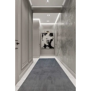 Yıkanabilir Kaymaz Taban Antrasit Post Peluş Halı Kesme Yolluk Oturma Odası Salon Yatak Odası Halısı