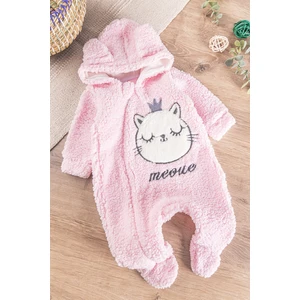 Kedi Figürlü Peluş Welsoft Kız/erkek Bebek Tulum