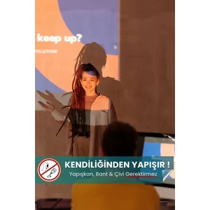Pi Papers 100X150 cm Projeksiyon Perdesi, Duvar Ev Sineması, Sunum Perdesi, Duvar Projeksiyon Perdesi