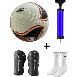 Maç Topu Dikişsiz Sert Zemin Futbol Topu Çim Topu+Tekmelik+Pompa+Çorap Seti