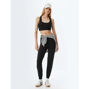 Jogger Eşofman Altı Beli Bağcıklı Ekstra Yüksek Bel Slim Fit