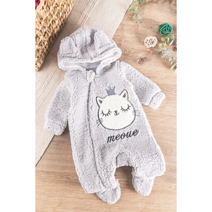 Kedi Figürlü Peluş Welsoft Kız/erkek Bebek Tulum