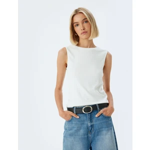 Basic Fitilli Atlet Yuvarlak Yaka Viskon Kumaş