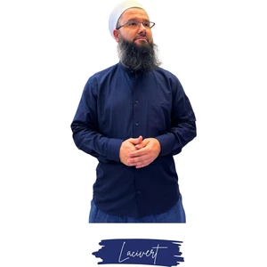 Umre Market Tam Düğme Keten Saffan Gömlek