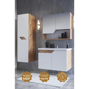 Teta Home Napoli 80 cm Mdf Banyo Dolabı Seti + Boy Dolabı