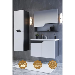 Teta Home Napoli 80 cm Mdf Banyo Dolabı Seti + Boy Dolabı