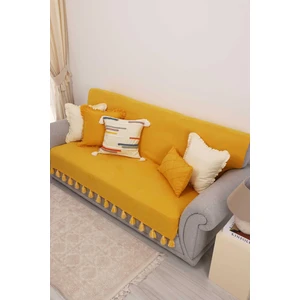 Aisha's Design Sırt ve Oturma Kısmını Kapatan Püsküllü Koltuk Örtüsü 180X210 Cm,ko-31