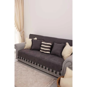 Aisha's Design Sırt ve Oturma Kısmını Kapatan Püsküllü Koltuk Örtüsü 180X210 Cm,ko-31