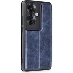 M.TK Moveteck Oppo Reno 11F Kılıf Kamera Korumalı Kartlıklı Cüzdanlı Kartvizit Bölmeli Standlı 360 Deri Kapak