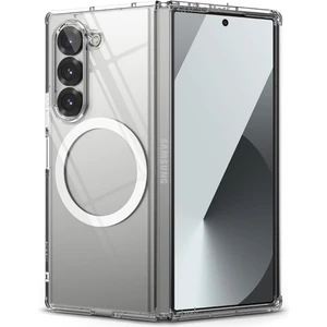 M.TK Moveteck Samsung Galaxy Z Fold 6 Kılıf Magsafe Wireless Şarj Destekli Sert Silikon Şeffaf Kapak Manyetik Case