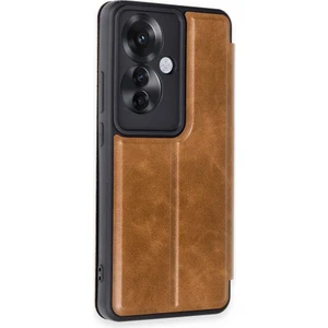 M.TK Moveteck Oppo Reno 11F Kılıf Kamera Korumalı Kartlıklı Cüzdanlı Kartvizit Bölmeli Standlı 360 Deri Kapak