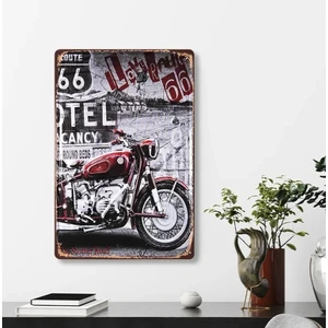 Koleksiyon ROUTE66 Metal Plaka Levha 20X30CM