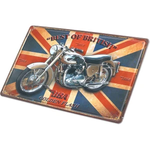 Koleksiyon British Motorsiklet Metal Plaka Levha 20X30CM