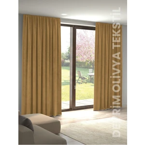 Shy Tekstil Lüks 1. Sınıf Düz Dikim Deve Tüyü Ada Fon Perde En x Yükseklik