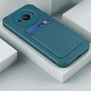 M.TK Moveteck Xiaomi Redmi A3 Kılıf Kamera Korumalı Kartlıklı Cüzdanlı Yumuşak Silikon Kartvizit Bölmeli