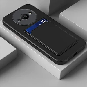 M.TK Moveteck Xiaomi Redmi A3 Kılıf Kamera Korumalı Kartlıklı Cüzdanlı Yumuşak Silikon Kartvizit Bölmeli