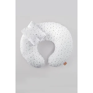 Çift Taraflı Emzirme Yastığı ve Destek Minderi,hamile YASTIĞI Pamuk Kumaş,gri Yıldızlı