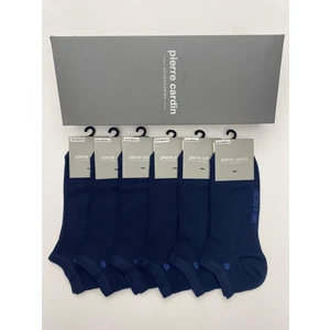 Pierre Cardin Bambu 6'lı Erkek Patik-Sneakers Kaymaz Çorap Balık Sırtı Desenli 3052-PC Lacivert