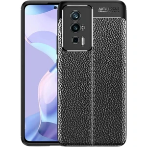 Poco F5 Pro Silikon Kılıf Deri Desenli Kamera Korumalı Darbe Emici Kapak